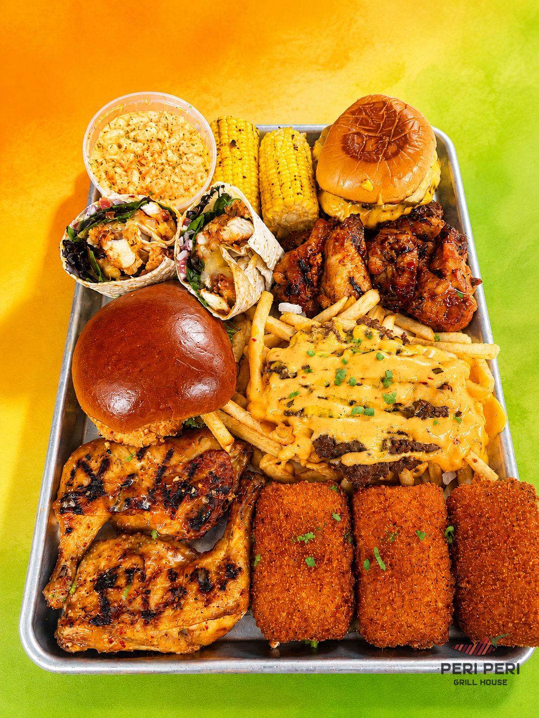 Peri Peri Grill House catering tray spread